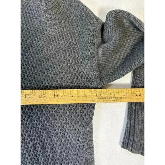 Athleta Breckenridge Women's Chunky Knit Sweater Charcoal Gray Size Medium - Picture 6 of 7